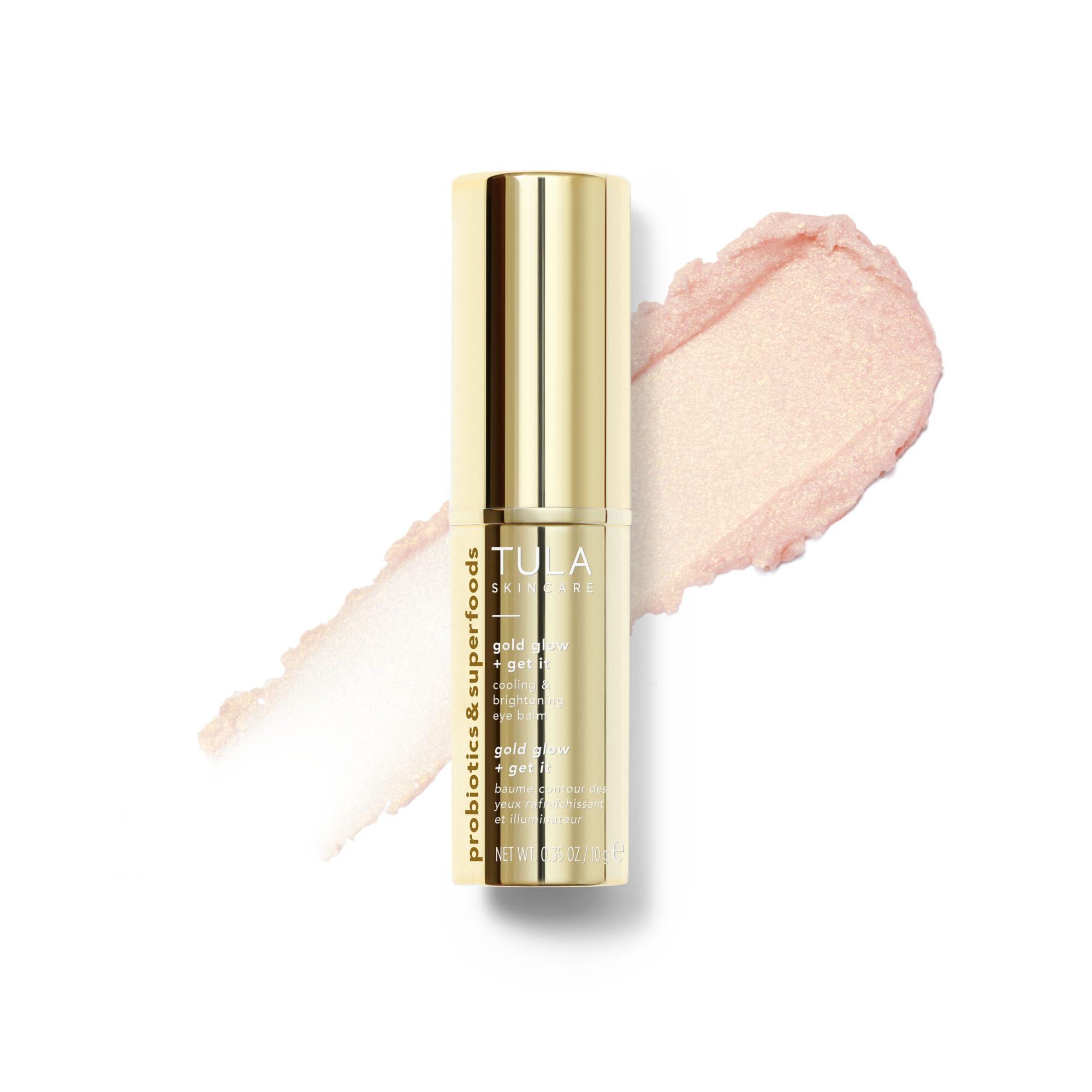 TULA TULA Skin Care Greatest Hits Skincare Discovery Kit, Includes Gold Glow & Get It Eye Balm 0.35 oz., The Cult Classic Cleanser 50ml, 24-7 Moisture Hydrating Day & Night Cream 15ml, 3-Piece Kit