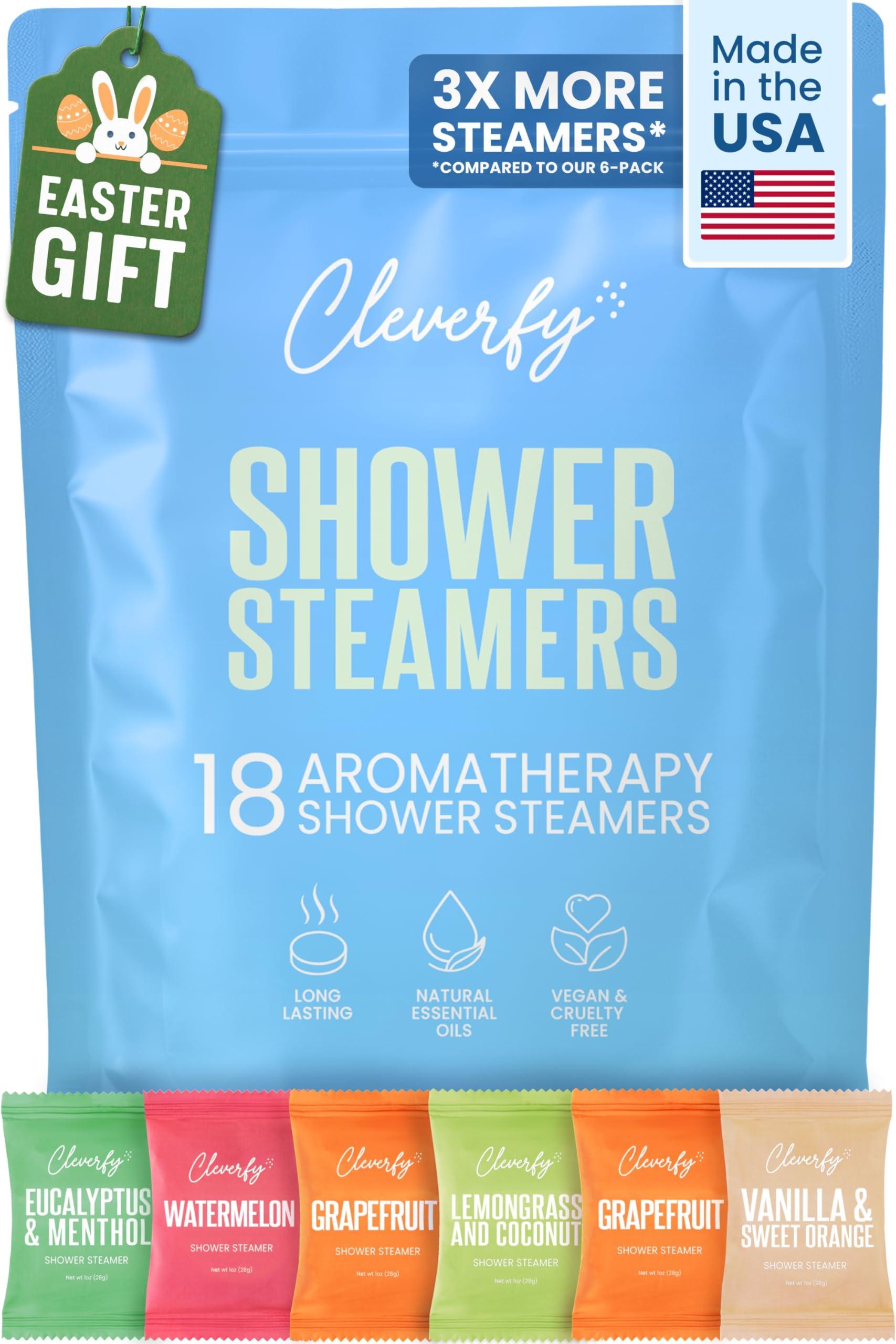 CLEVERFY Cleverfy Shower Steamers for Aromatherapy - Blue Variety Set of 18 Shower Bombs