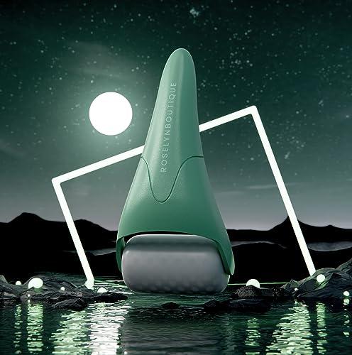 ROSELYNBOUTIQUE ROSELYNBOUTIQUE Ice Roller for Face Wrinkles Fine Lines Puffiness Stick Massager Facial Skin Care Tools Self Care Gifts for Men Women (Green)