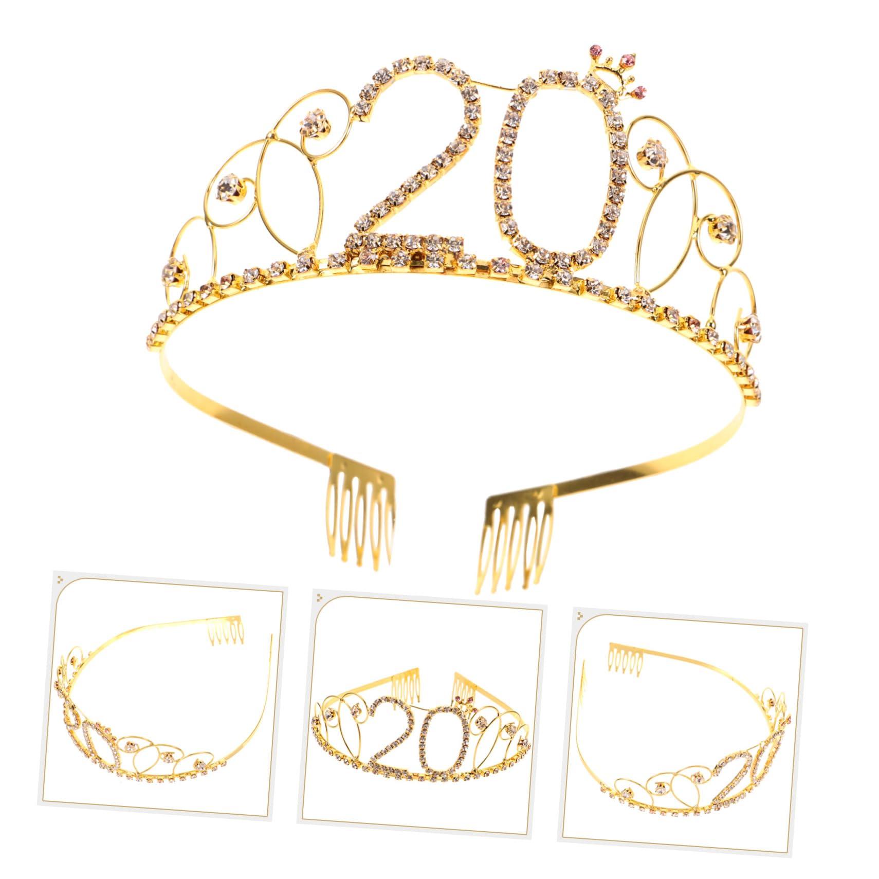 DRESSOOS DRESSOOS 1pc Crown Hair Clasp Party Hair Clasp Birthday Princess Bridal Headpiece Girls Headband Birthday Headband 40th Birthday 20th Birthday Crown for Girls Dress Accessories Dinner Party