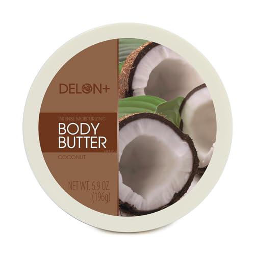 DELON DELON Intense Moisturizing Body Butter, Coconut, 4 Count