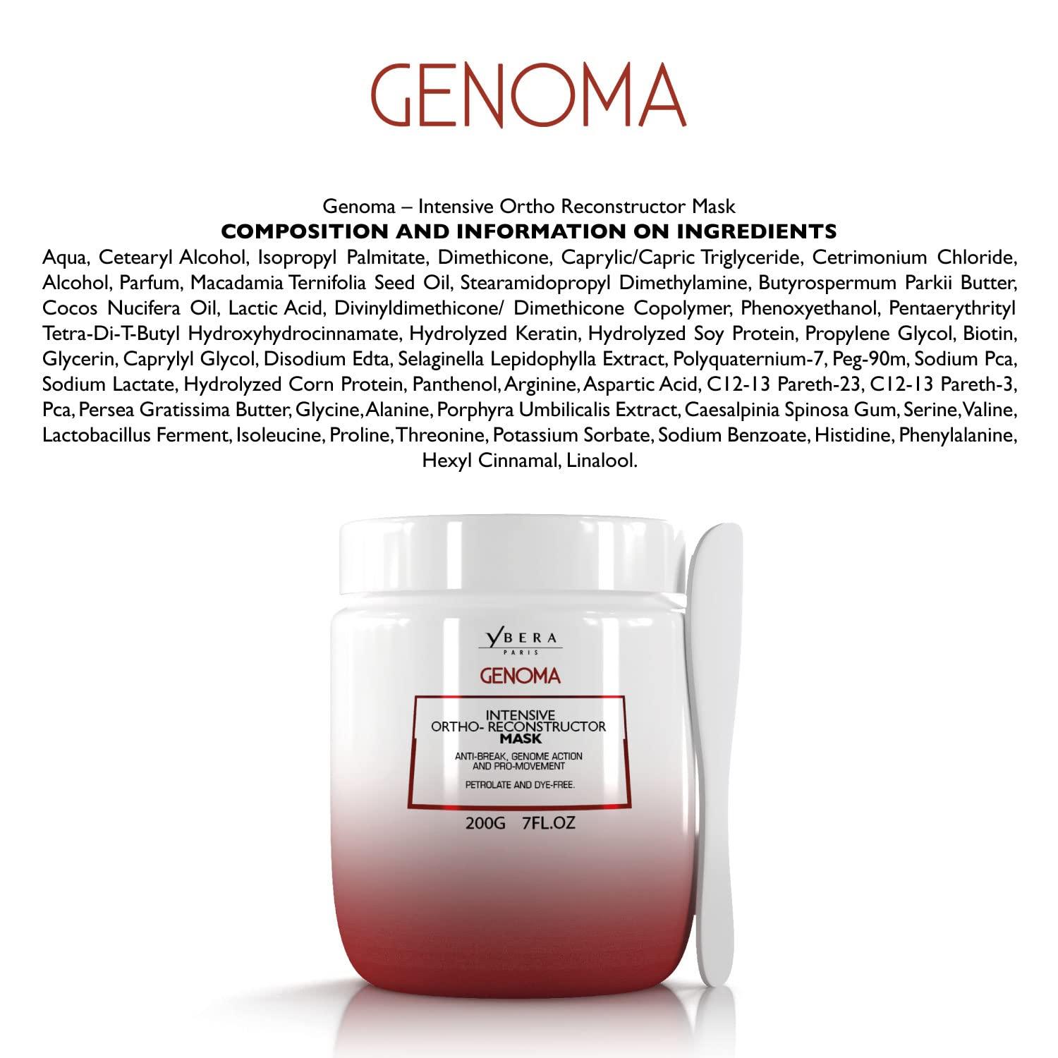 GYP Ybera Paris Genoma Home Care Kit | Restores the DNA of the Capillary Fiber | Renews the Cortex of the Strand to its Original State | Softness, Shine and Restructure Roots to Ends | Set of 2