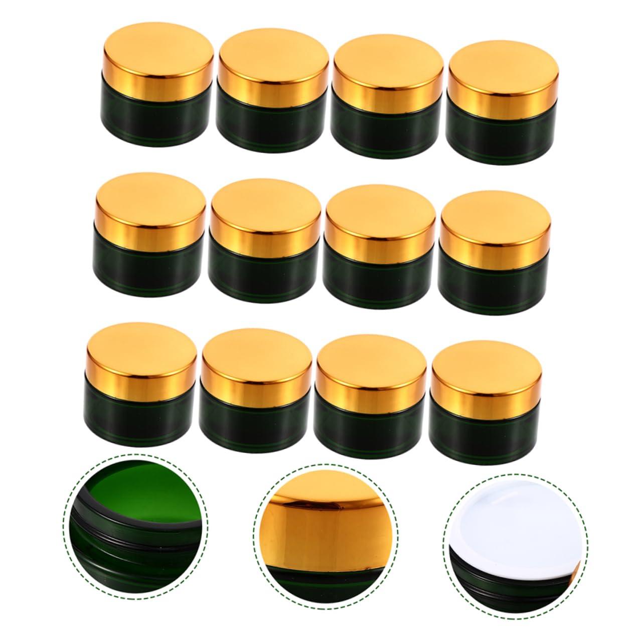 DOITOOL DOITOOL 10pcs Cream Bottle Pump Water Bottles Lotion Containers Condiment Cups Toiletries Sauce Cup Lid Refillable Salve Cream Jar Sample Clear Water Bottle Green Glass
