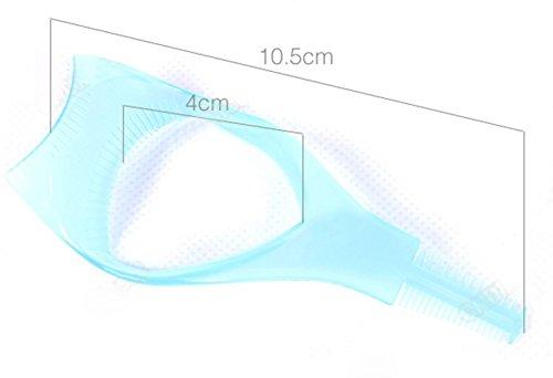 esowemsn 2pcs Eyelash Makeup Tool Upper Lower Eye Lash Mascara Guard Applicator Guide Helper with Eyelash Comb(Random Color)