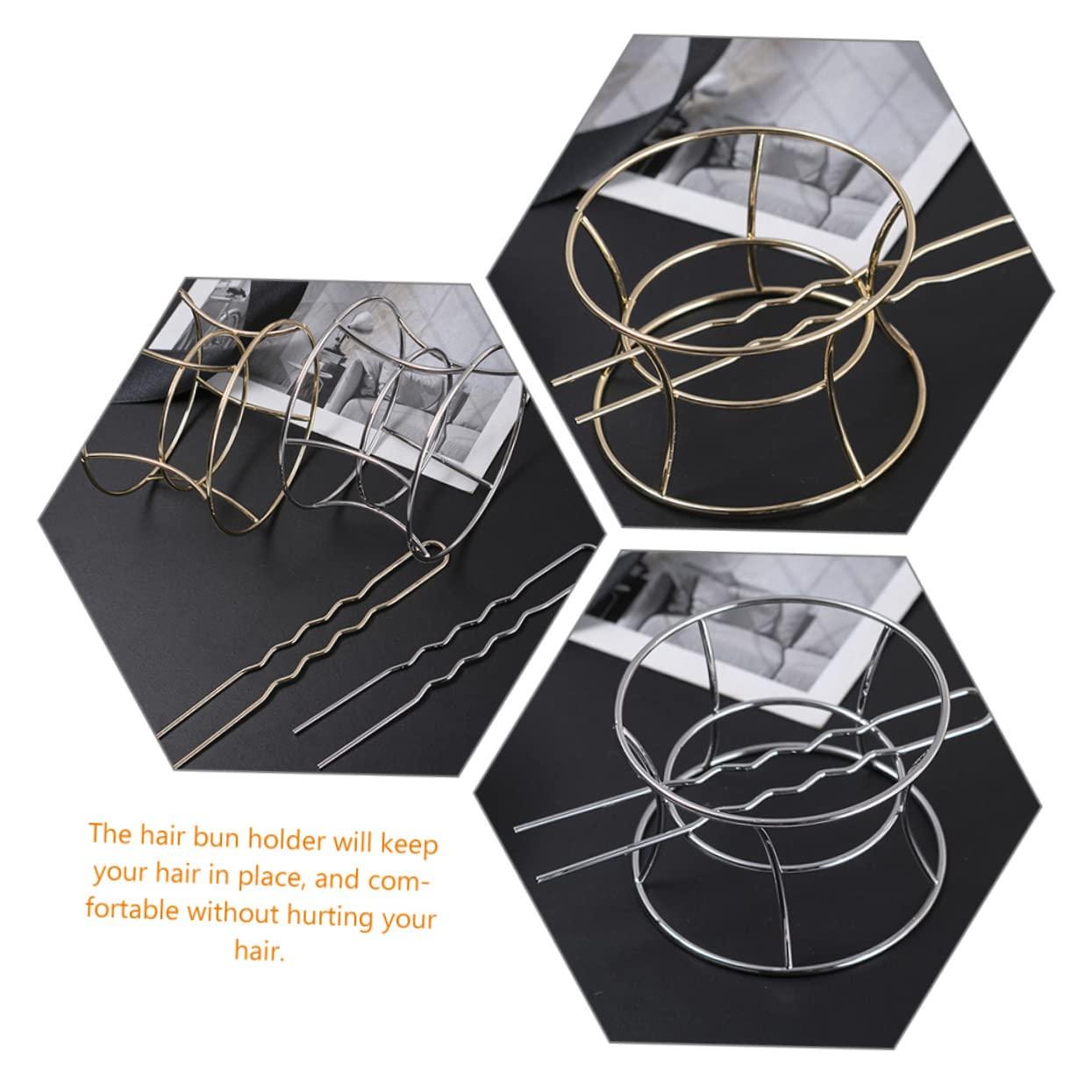 Baluue Baluue Vintage Hair Clips Gold Hair Cuffs Bun Cuff Pin for Women Hair Bun Cage for Hair