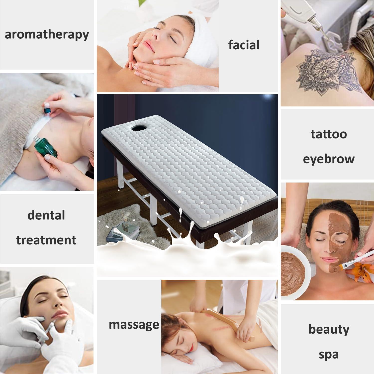 NinthAvenue Basics Lash Bed Topper,Memory Foam Mattress Topper for Massage Table Beauty Salon,Spa Bed Pad with Breathe Hole,Massage Accessories Protective Pad,Square/Round/Trapezoidal Head,6cm/2.4in,R 80x190cm