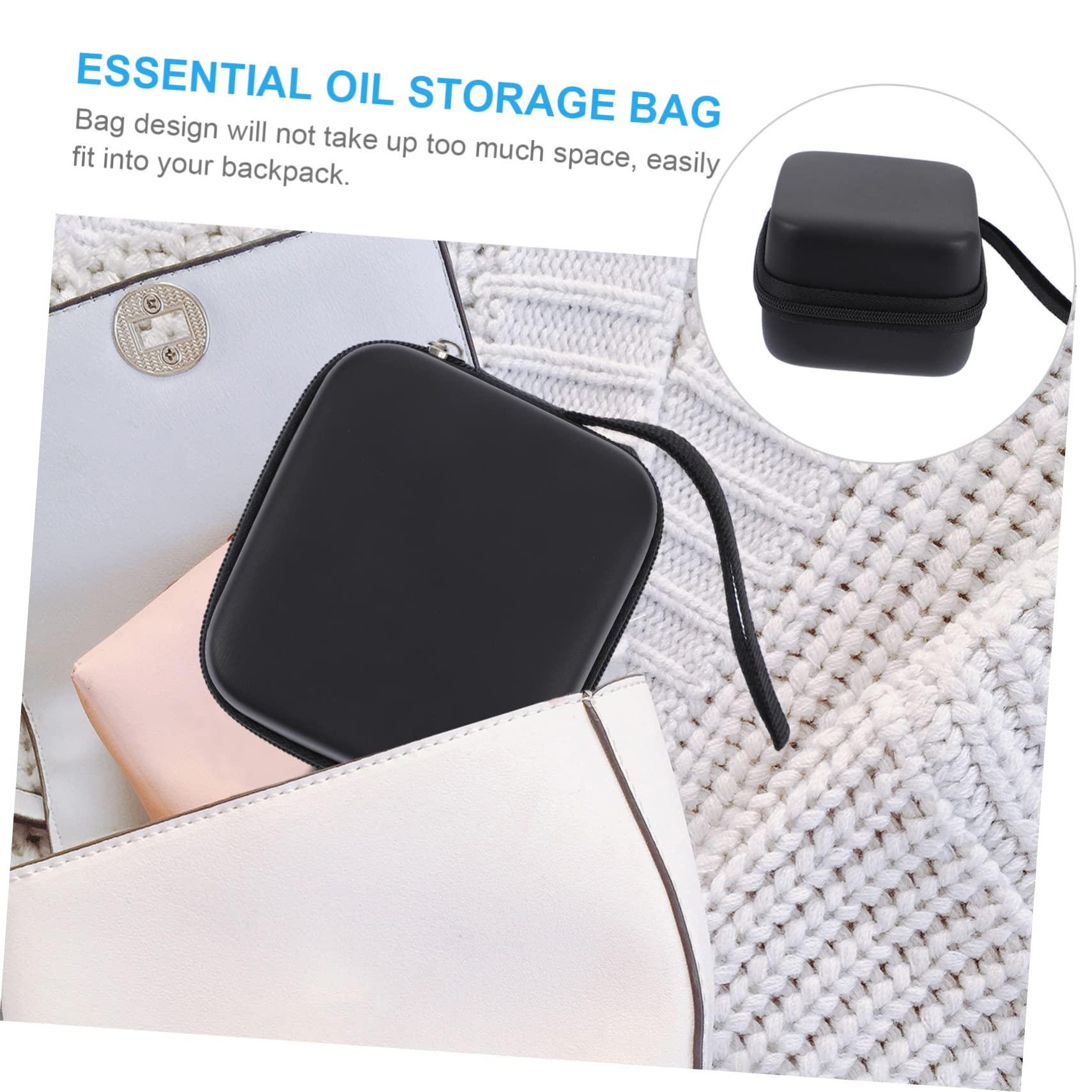 Outanaya Outanaya 1pc Essential Oil Bottle Storage Box Bottles Essential Oil Wall Organizer Diffuser Rod Oil Burner Camo Cauldron Essential Oil Carrying Case Deep Conditioner Reel Case Pole Pu Black