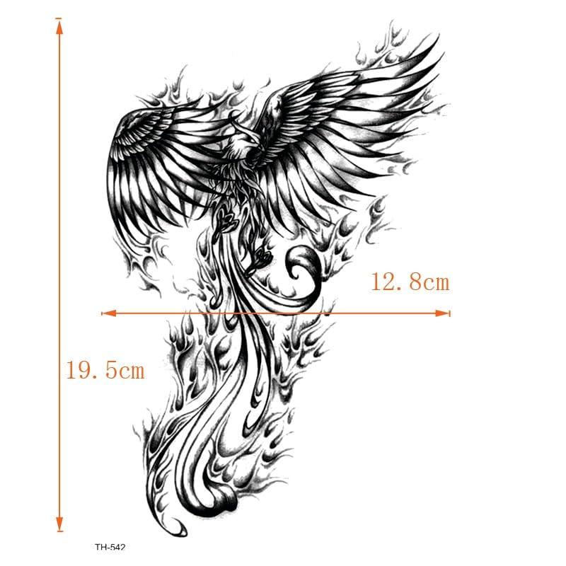 TTHUONG THATHU Phoenix Waterproof Temporary Tattoo Sticker On Body Art Stickers Tattoo Tatouage Henna Temporary Tatoo Sleeve