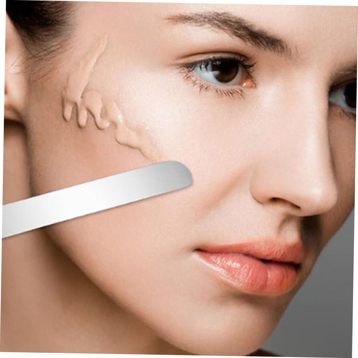 MAGICLULU MAGICLULU Cosmetic Mixing Makeup Spatula Double Foundation Makeup Stirring Tool Metal Makeup Spatula