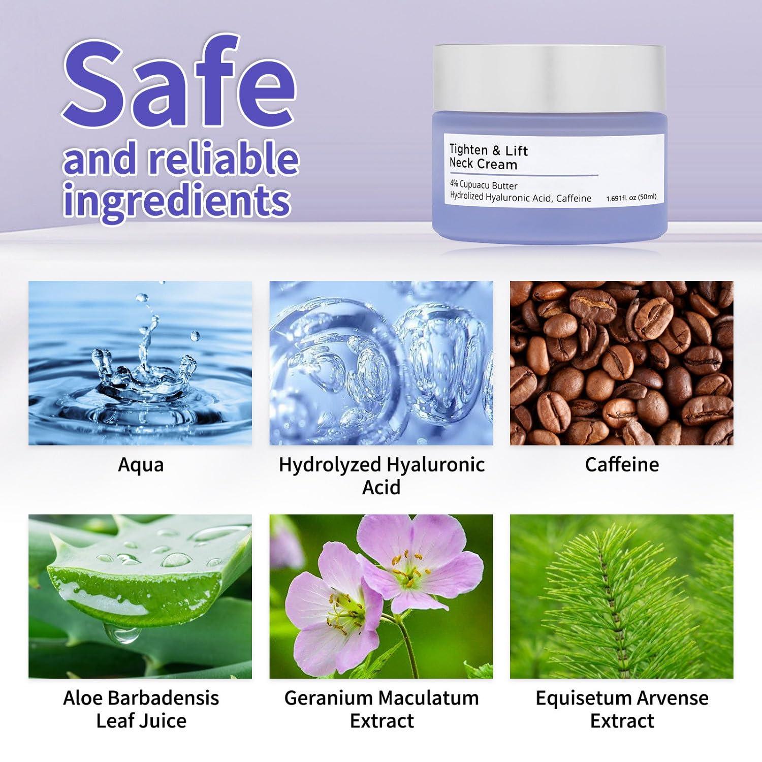 YG LianKai YG LianKai Neck Firming Cream, Tighten & Lift Neck Firming Cream, Anti-Aging Neck Creams for Tightening Lifting Sagging Skin and Hydrating, Help Reduce Fine Lines & Wrinkles