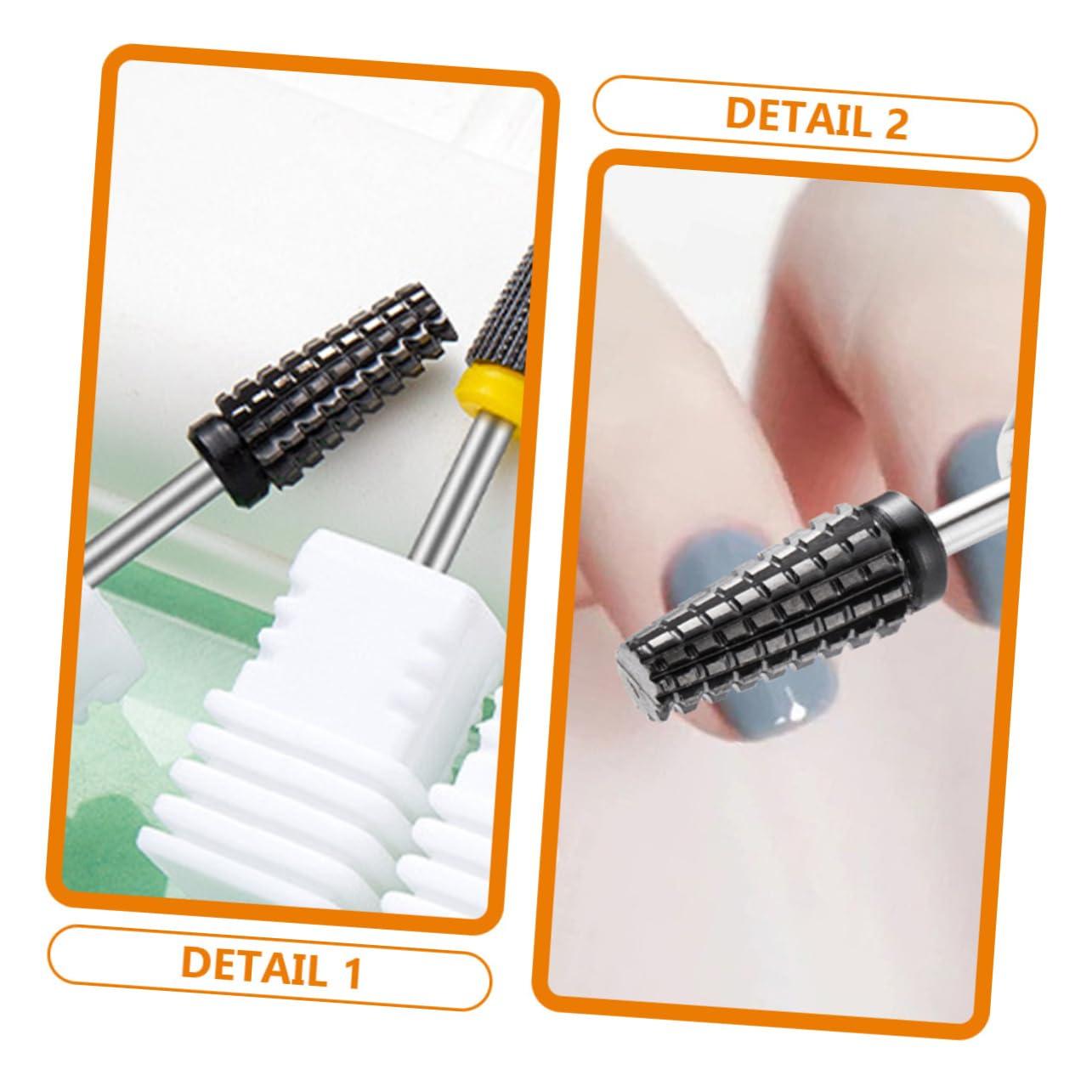 Healeved Healeved Nail Drill Bit Set Black Ceramic Nail Drill Bits for Acrylic Nails Nail Drill Bits for Women Nail Art Drill Bits for Nail Drill