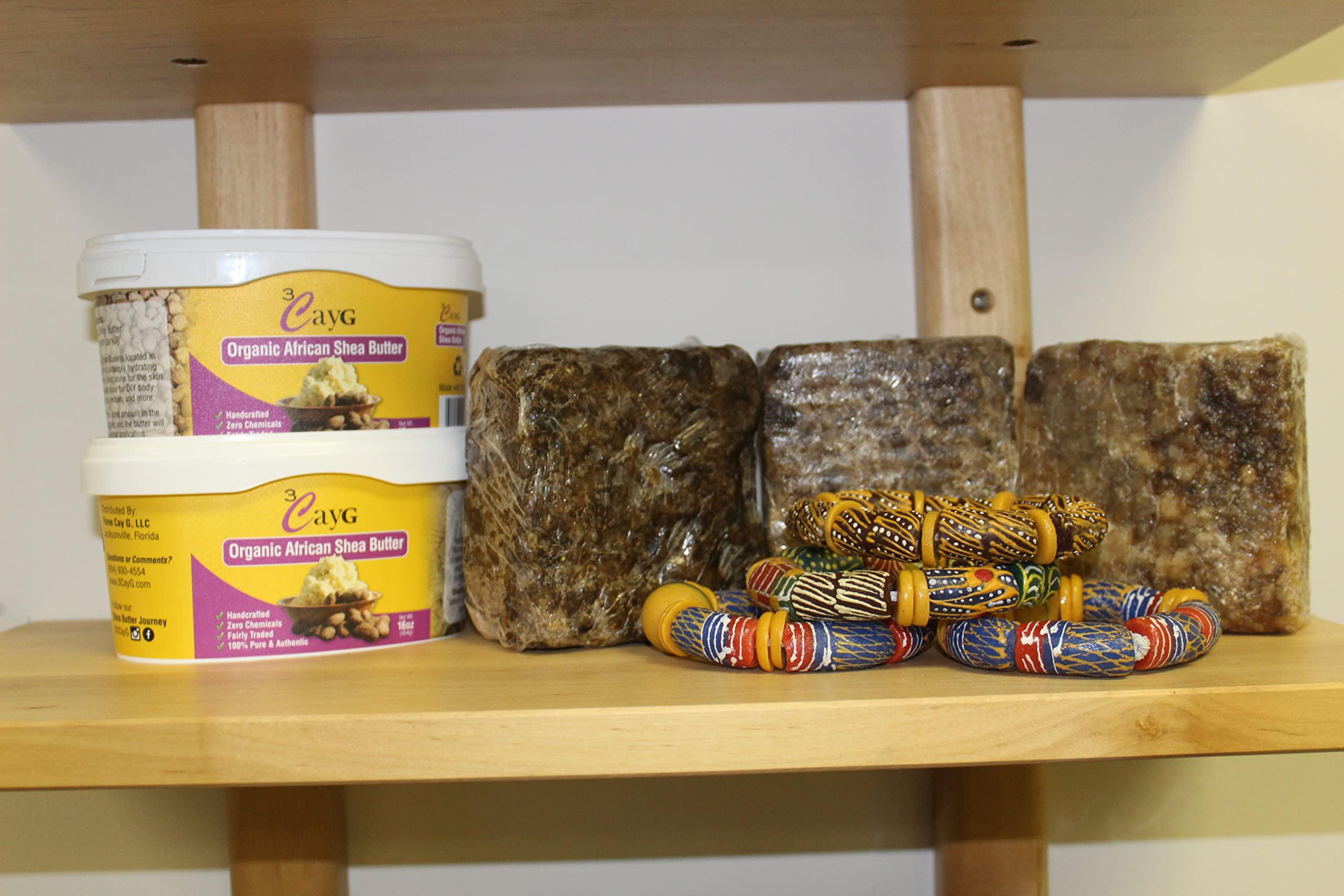 3CayG 3CayG African Black Soap Facial and Body Cleanser, Deep Cleansing Soap Bar, Great for DIY Liquid Black Soap