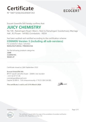 Nature\'s Haven Shop NH Certified Organic & 100% Face Wash w/Natural Tamanu, Kakadu Plum & Frankincense for Damaged & Pigmented Skin - 100 ml, Clear