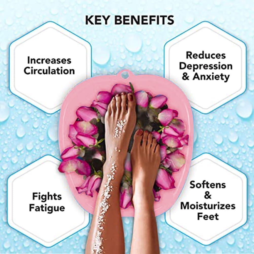 Chpbolly Chpbolly Foot Soaking Tub,Large Size Sturdy Soaking Feet Bucket Massager Tub Exfoliation,Callus Foot Spa Bath Bucket for Women and Men (White)