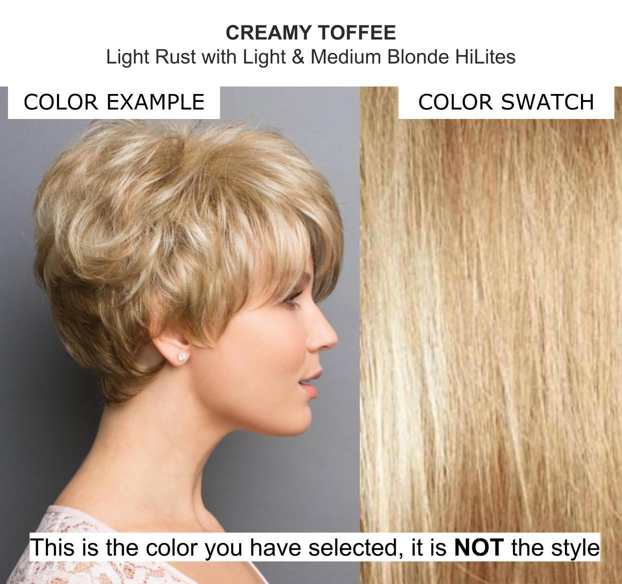 Amore & Christy's Wigs Bundle - 4 items: Erika Wig by Amore, Christy\'s Wigs Q & A Booklet, BeautiMark Synthetic Shampoo & Wide Tooth Comb - Color: CREAMY TOFFEE