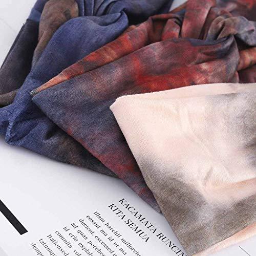 Bohend Bohend Boho Headband Wide Flower Boho Bandeau Criss Cross Elastic Daily Use Yoga Athletic Hair Accessories for Women and Girls (A)