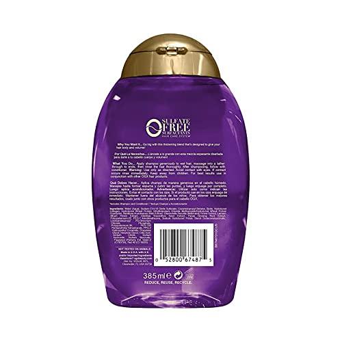 OGX OGX Thick & Full + Biotin & Collagen Extra Strength Volumizing Shampoo & Conditioner with Vitamin B7 & Hydrolyzed Wheat Protein for Fine Hair. Sulfate-Free Surfactants for Fuller Hair, 13 Fl Oz