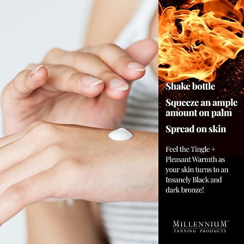 Millennium Tanning Products Millennium Tanning Insanely Black 60x, Mega Tingle Dark Tanning Lotion, 13.5 Ounces