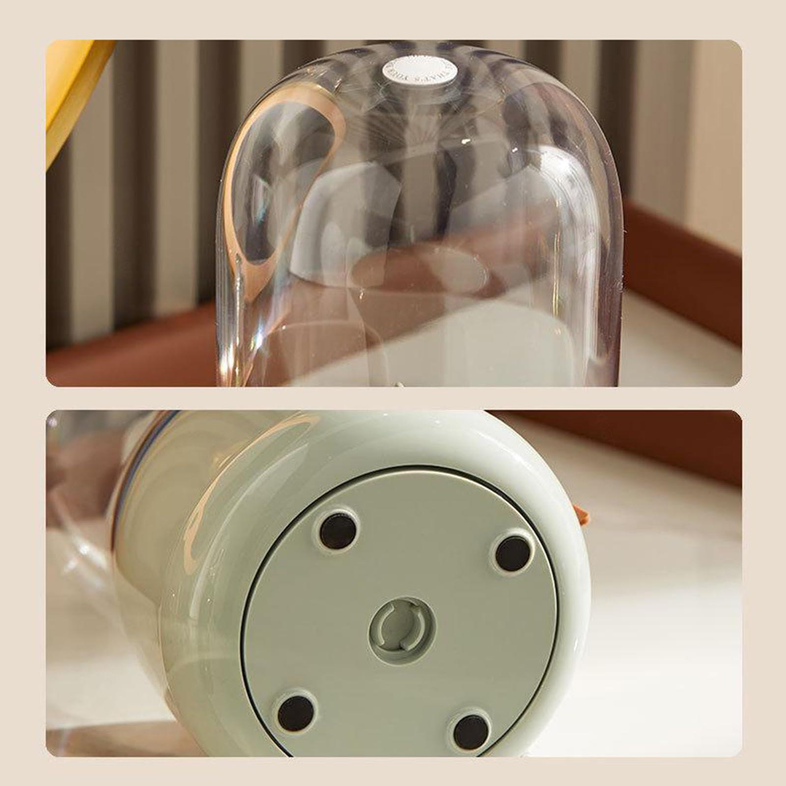 VIDECOR VIDECOR Makeup Brush Holder,360 Rotating Acrylic Makeup Brush Organizer with Lid,Spinning Makeup Storage Container,B