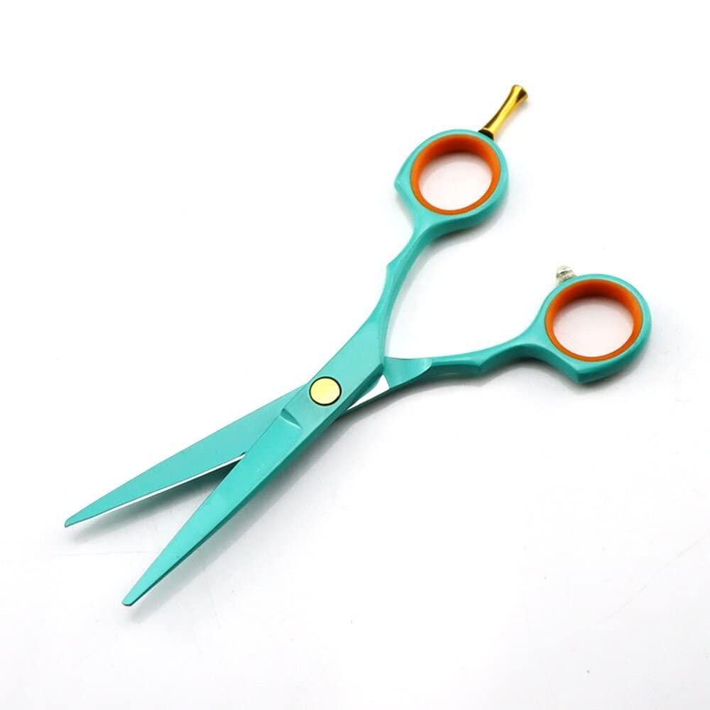 ATWNJKP Hair Cutting Scissors, 5.5inch Professional Japan 440c Steel Light Green Scissor Hair Scissors Cutting Barber Haircut Thinning Shears Hairdresser Scissors Hair Cutting Tools (Color :