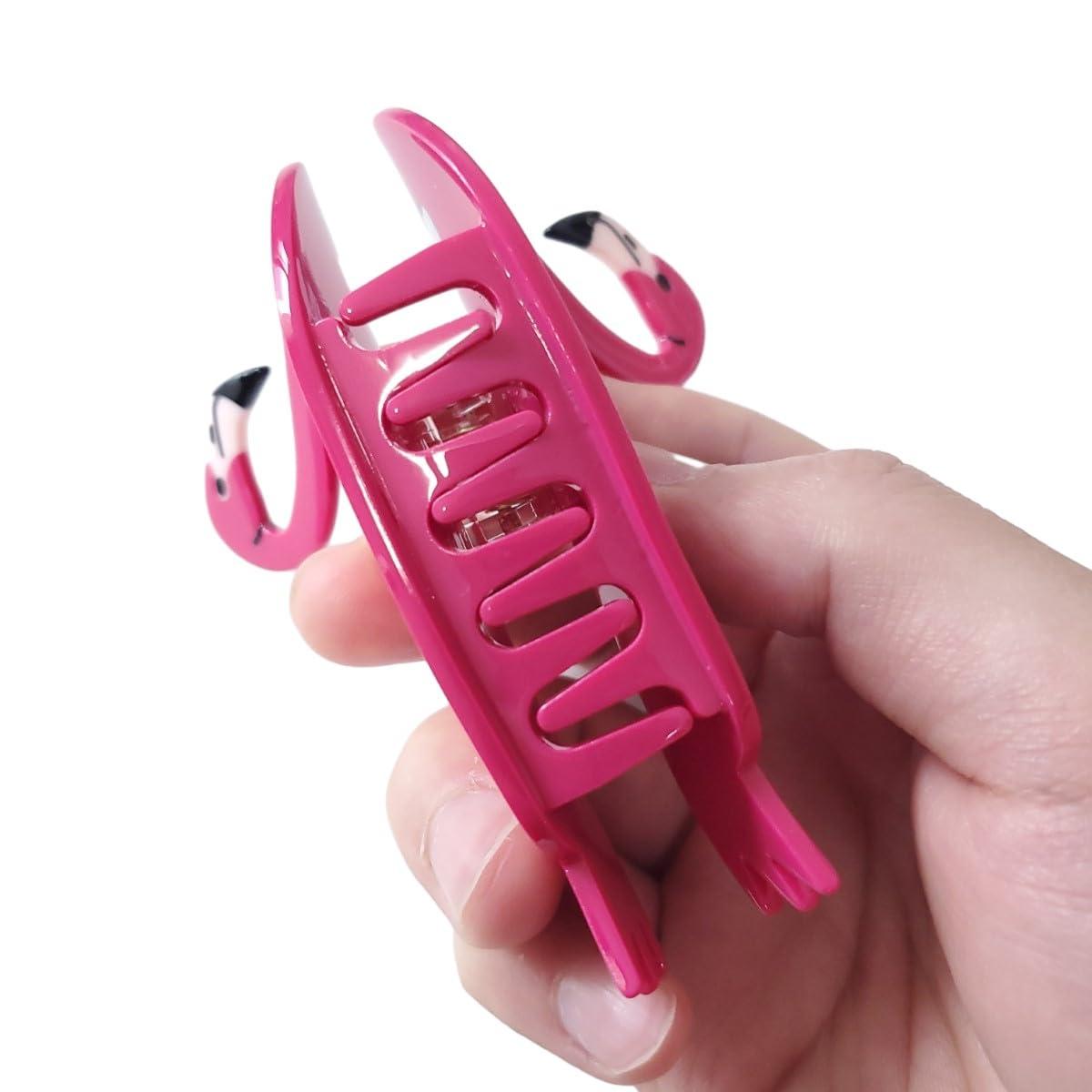 OMG Decor Flamingo Hair Clips,Cellulose Acetate Hair Clips,Big Claw Clips for Girl,Hair Accessories
