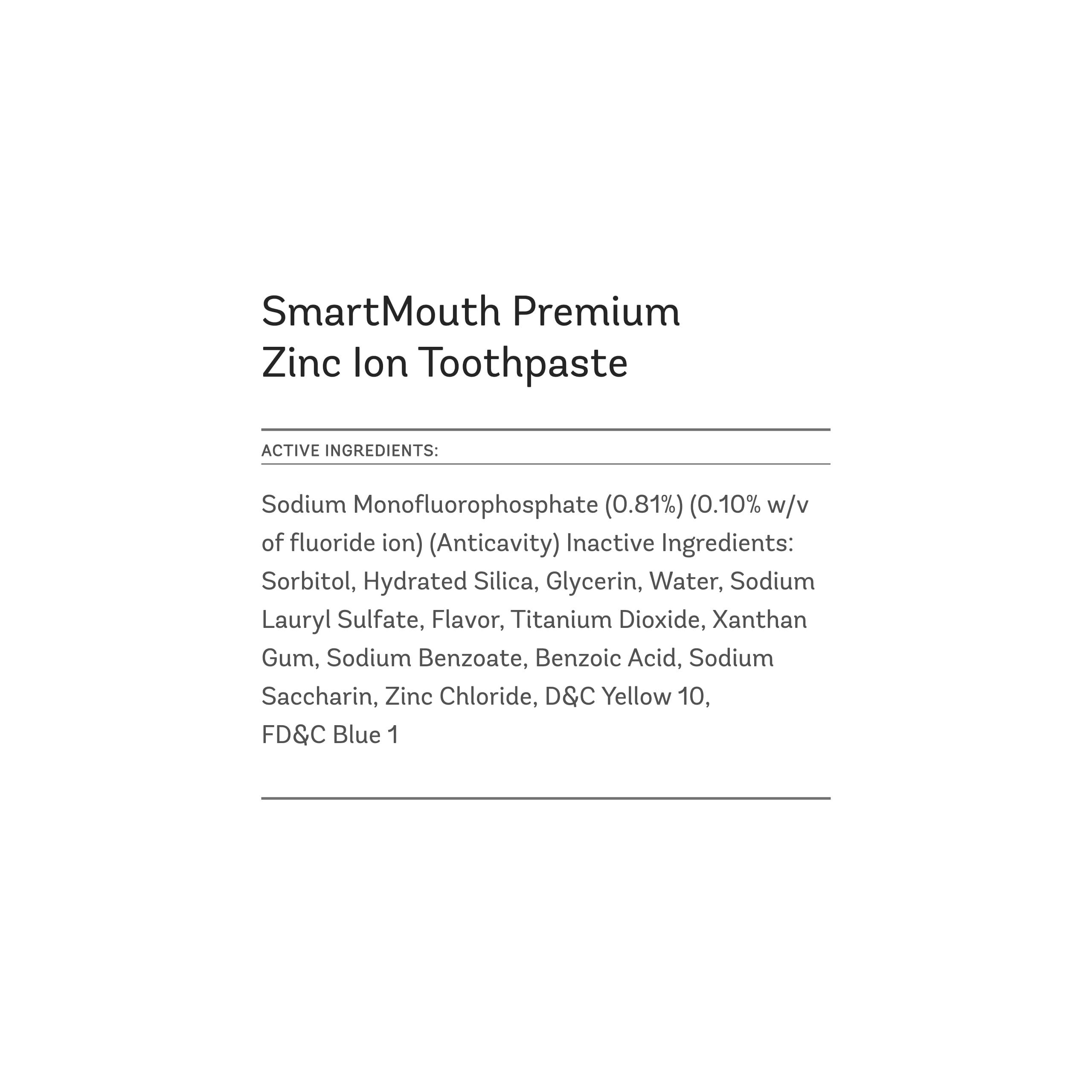 SmartMouth SmartMouth Toothpaste, Refreshing Mint, 6-Ounce Tube (Pack of 3)