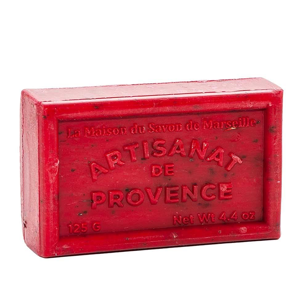 Maison du Savon La Maison du Savon de Marseille French Soap, Set of 3 x 125g - Red Wine (Vigne Rouge) - Shea Butter