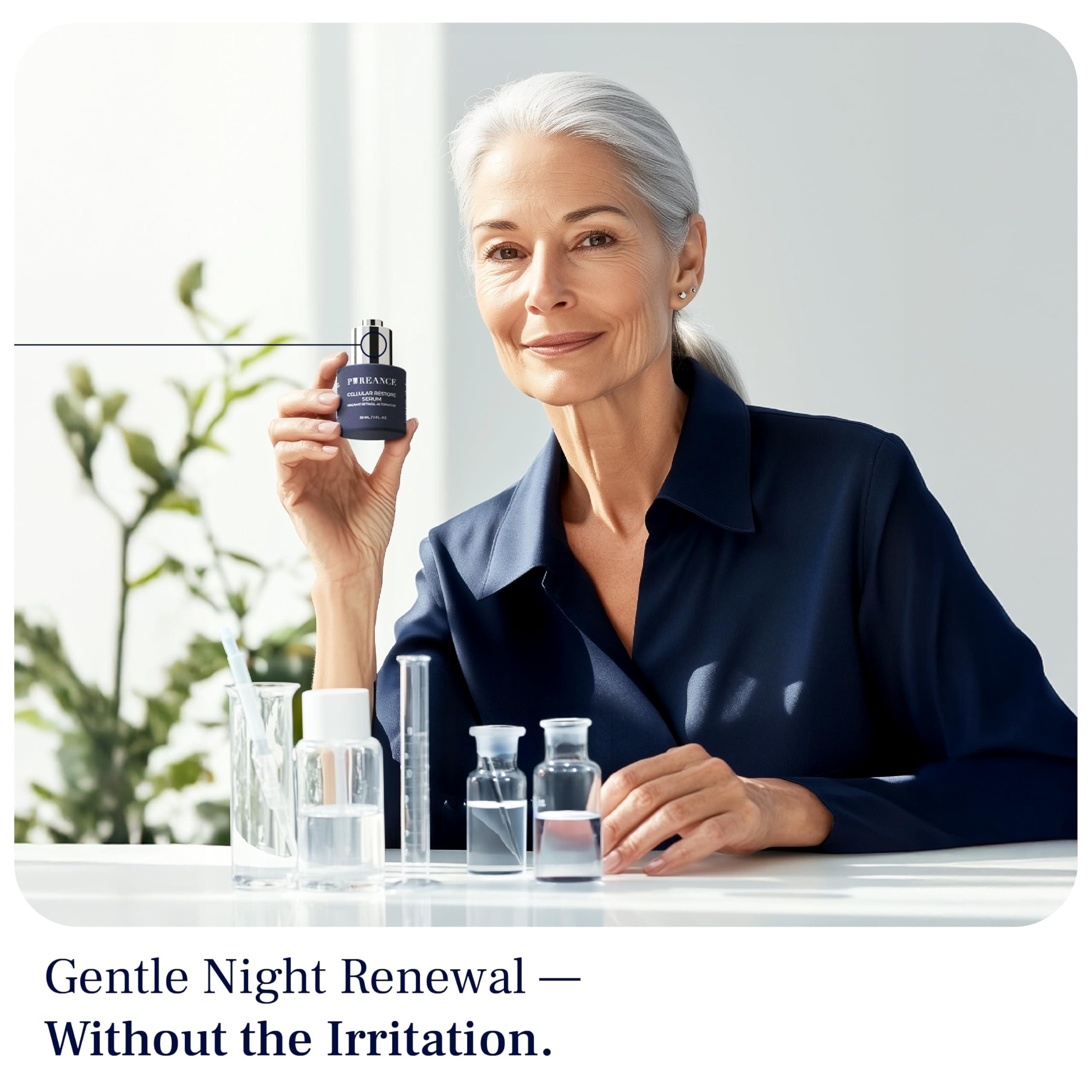 PUREANCE PUREANCE Organic Retinol Bakuchiol Serum for Face with Jojoba Oil, Sea Buckthorn, Bakuchiol oil I Anti Aging Collagen Booster Serum, Reduces Fine Lines & Wrinkles I 1 Fl Oz