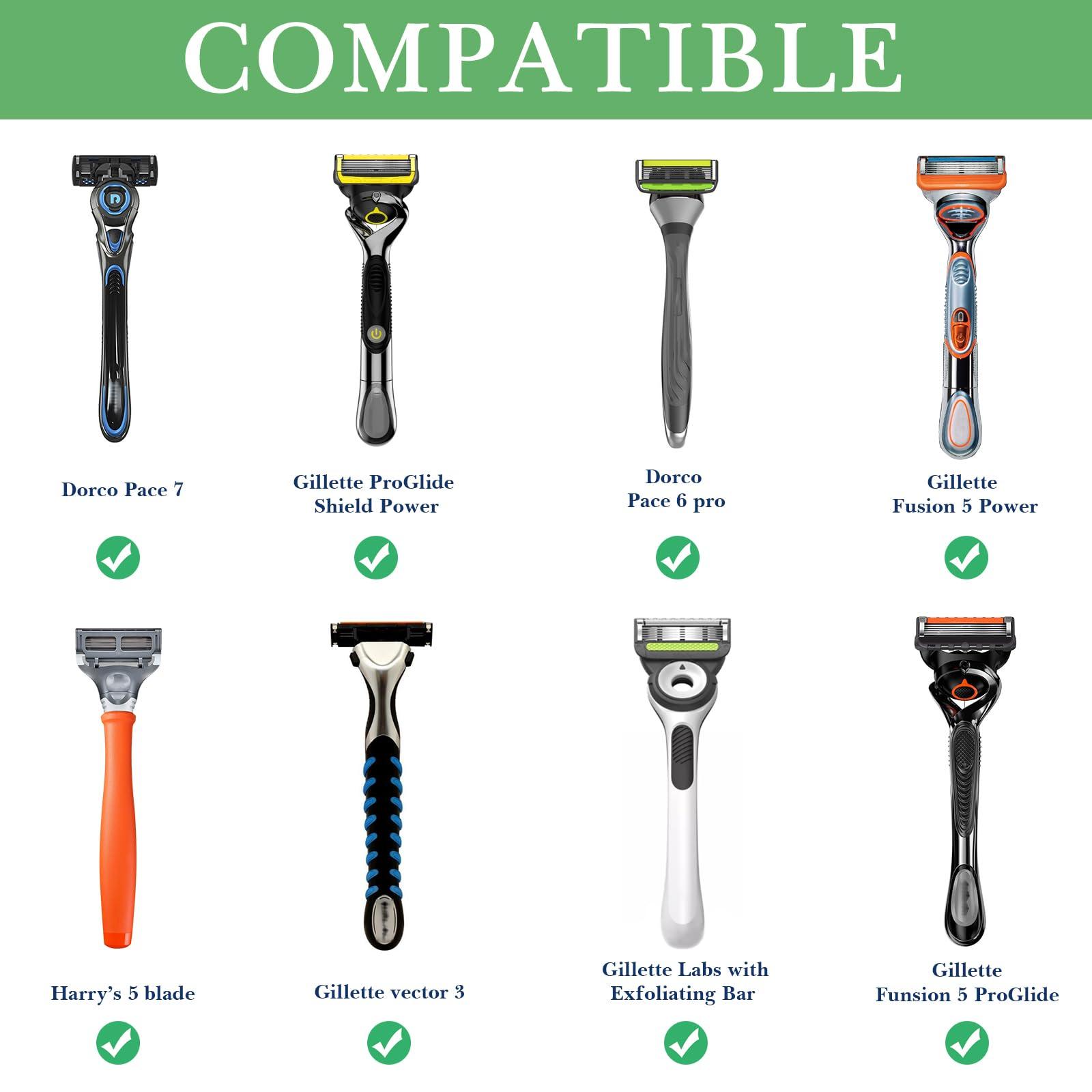 Linkidea Linkidea Razor Case for Travel, Shaver Case Carrying Cover Bag, Travel Razor Men Compatible with Fusion 5 Power, ProGlide Power, MK-23C (Brown)