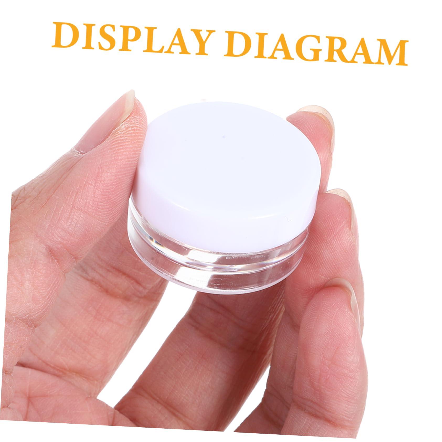 MUCKLILY MUCKLILY 20pcs Round Jar Plastic Cosmetic Container Set Empty Cosmetic Jars Skin Care Container Refillable Cosmetic Containers Lotion Containers with Lids Lotion Bottles Lotion Jar White