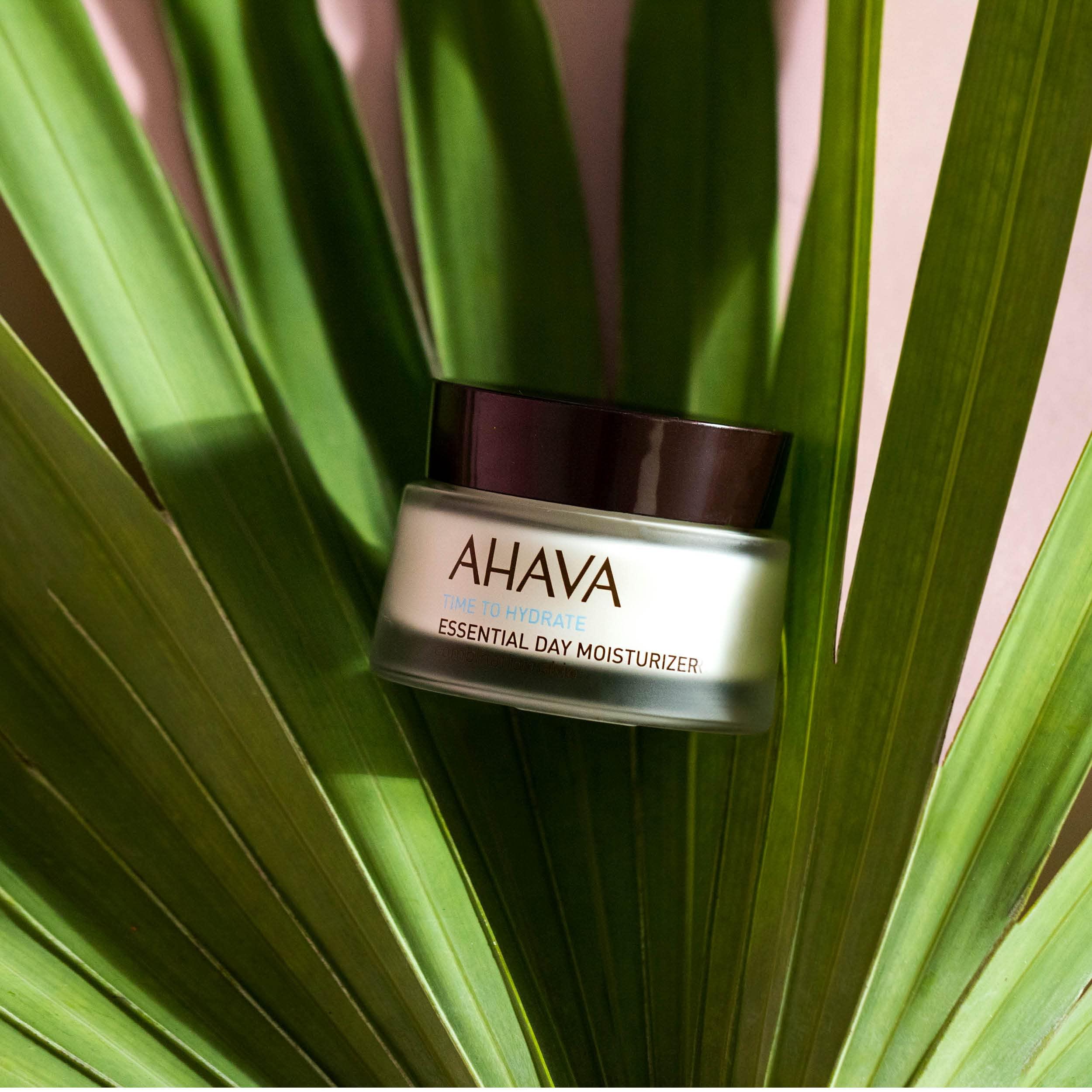 AHAVA AHAVA Essential Day Moisturizer, Combination Skin - Essential Daily Hydrating Facial & Neck Cream, Anti-Aging & Smoothing Effect, Enriched with Osmoter, Aloe Vera, Allantoin & Vitamin E, 1.7 Fl.Oz