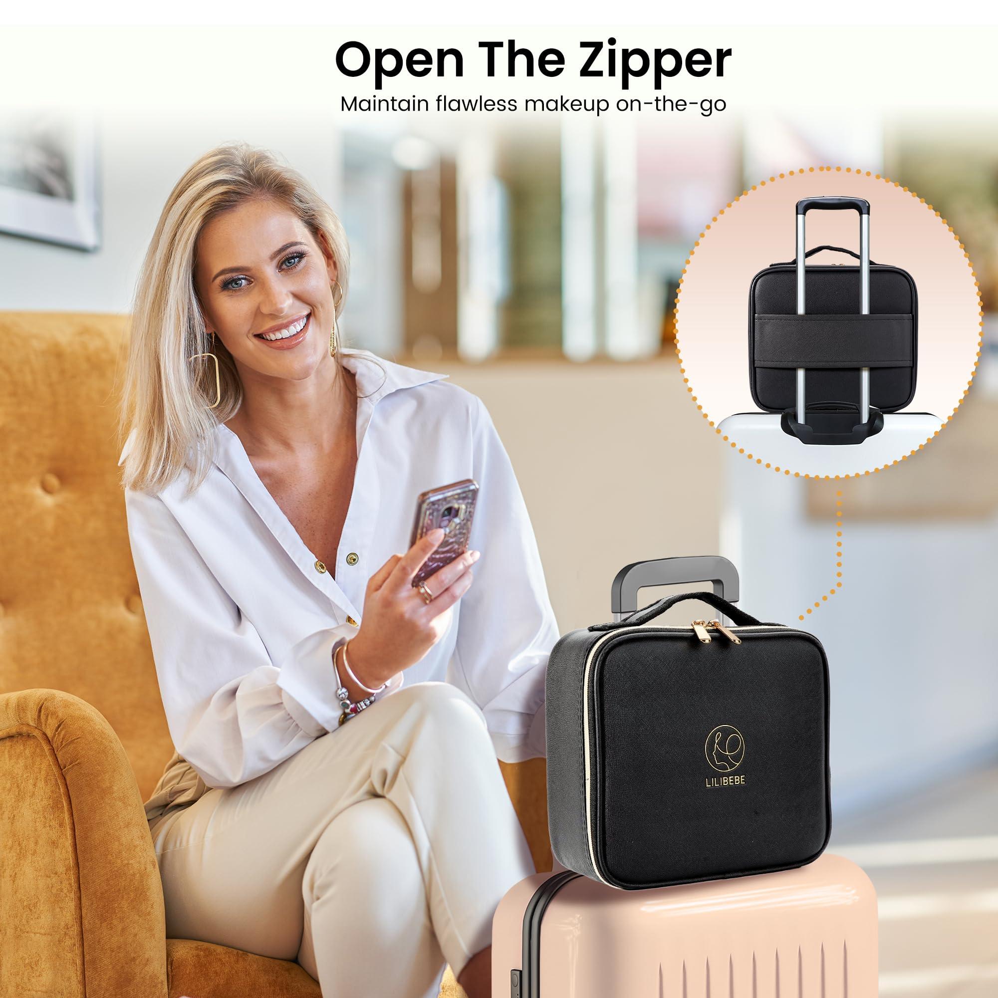 LILIBEBE LILIBEBE Makeup Bag Black, Pink, Makeup case, LB0131B