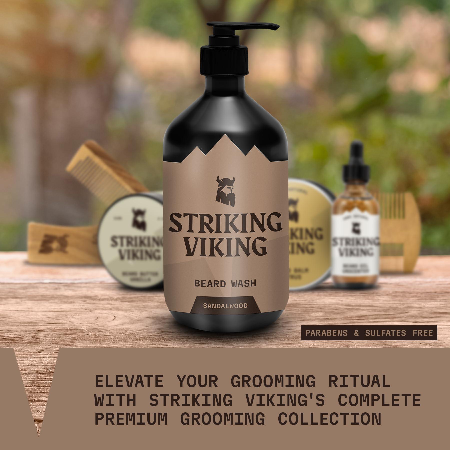 Striking Viking Striking Viking Beard Oil Sandalwood (2oz) & Beard Wash Sandalwood (17oz)