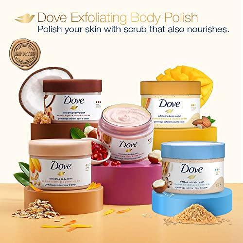 Dove Dove Scrub Crushed Almond & Mango Butter For Silky Smooth Skin Body Scrub Exfoliates & Restores Skin's Natural Nutrients 10.5 oz