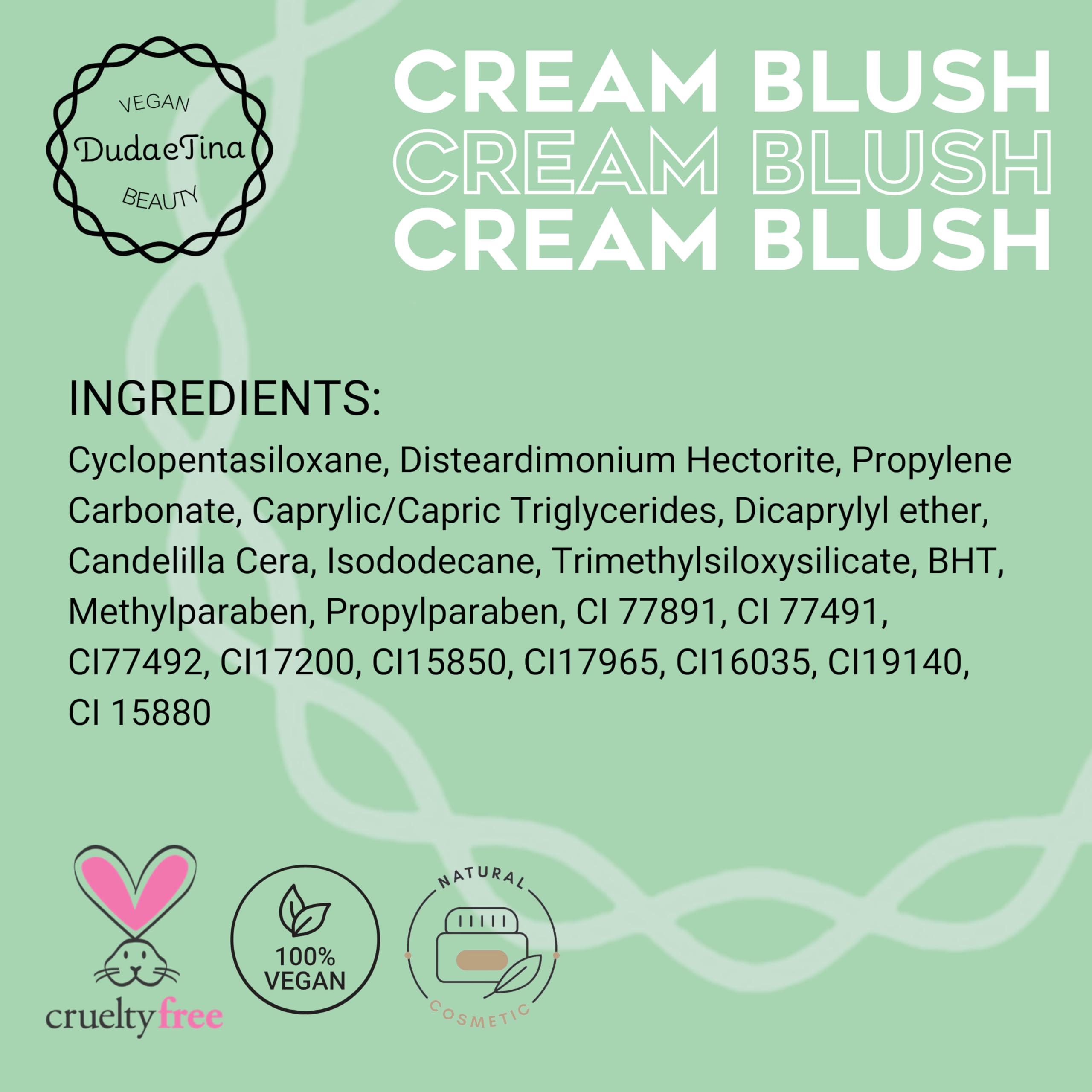 Duda e Tina Vegan Beauty Duda e Tina 3 in 1 Cream Blush, for Cheeks, Lips and Eyes, Matte Finish, High Coverage, Vegan & Cruelty Free, Clean Beauty, Made in Brazil, Travel Size 0.1 fl oz/ 3ml (Color 06 - Peach)