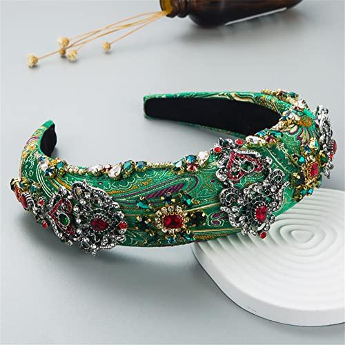 Youllyuu Youllyuu Baroque Sparkly Rhinestone Headband Women Big Crystal Diamond Hairband Hair Hoop Girls Gift 18