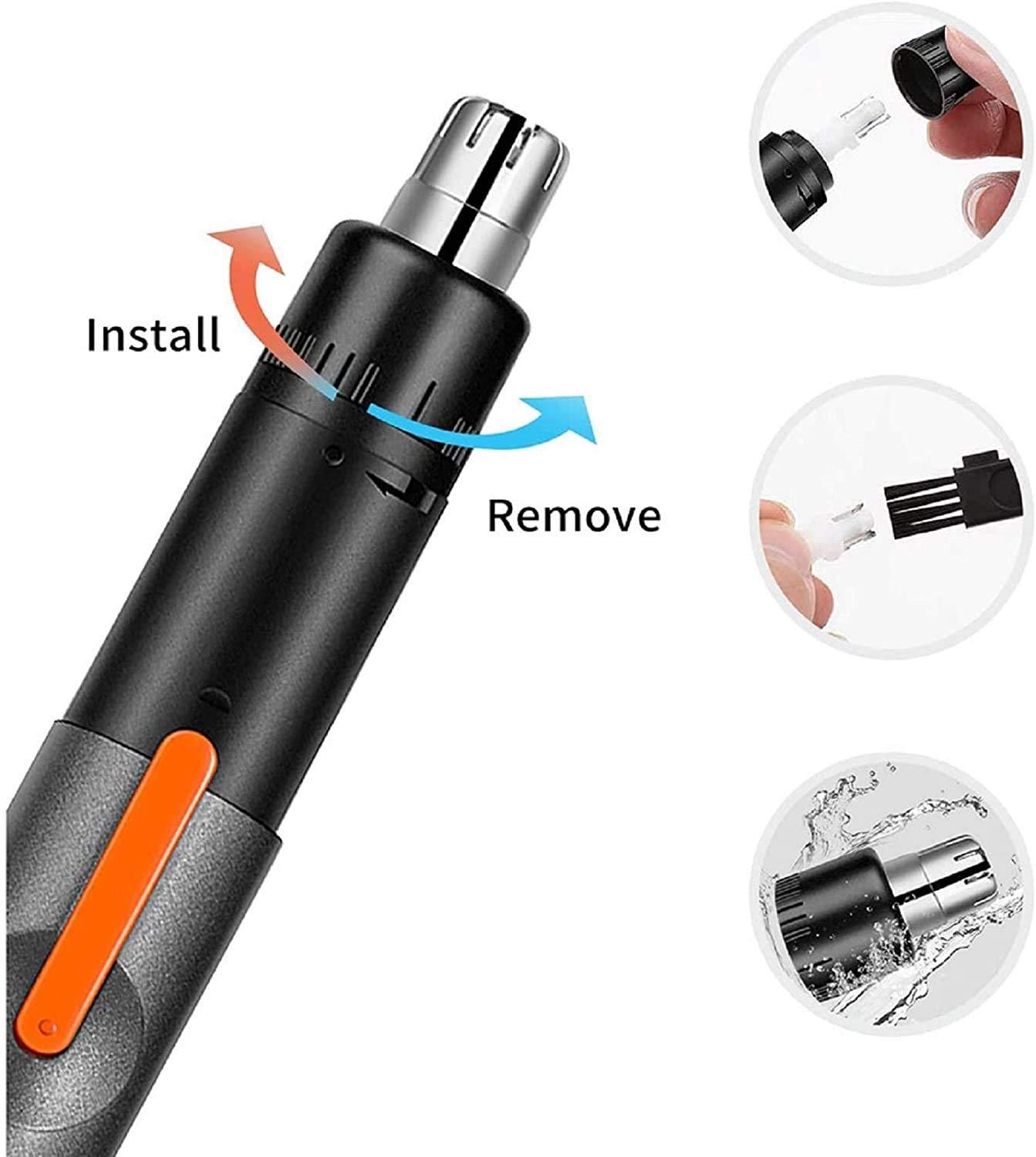 LEONYS LEONYS Nose and Ear Hair Trimmer,USB Rechargeable Nose Hair Trimmer,Professional Painless Ear Nose Hair Trimmer Clippers for Men and Women,Waterproof Dual Edge Blades for Easy Cleaning