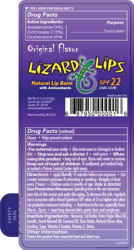 Lizard Lips Lizard Lips SPF 22 Lip Balm - Original Vanilla 4 Pack (4)