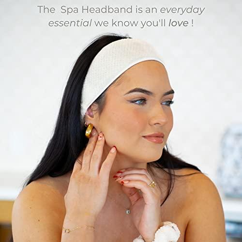 VOLO VOLO Cloud Pink Spa Headband for Women | Hair Band for Makeup, Washing Face, Skincare, Facial, Shower & More | Ultra-Soft, Absorbent, Stretchy, Non-Slip | Fits All Head Sizes | Microfiber