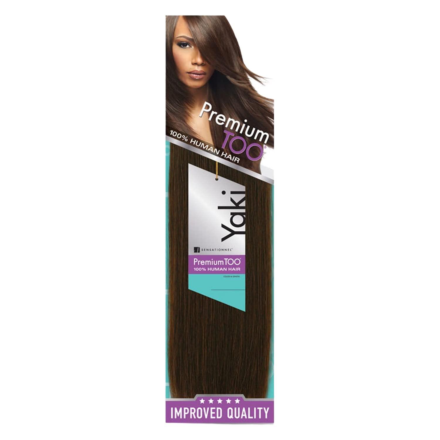 Sensationnel [2PACKS DEAL] SENSATIONNEL PREMIUM TOO YAKI WEAVE 100% HUMAN HAIR & PREMIUM BLEND HAIR (12", 1)
