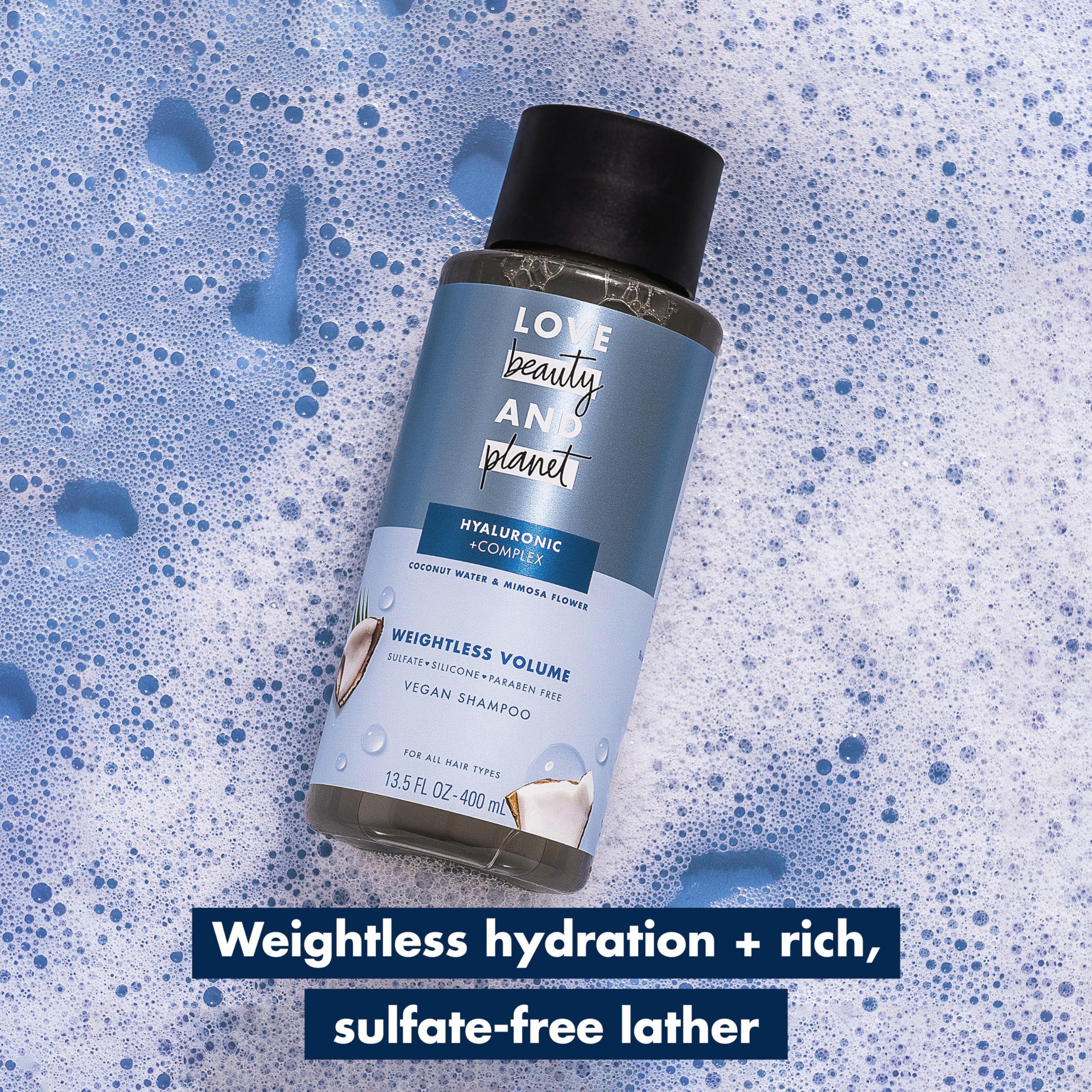 Love Beauty And Planet Love Beauty and Planet Volume and Bounty Thickening Coconut Water & Mimosa Flower Shampoo and Conditioner, 2 count Paraben Free, Silicone Free, and Vegan 13.5 oz