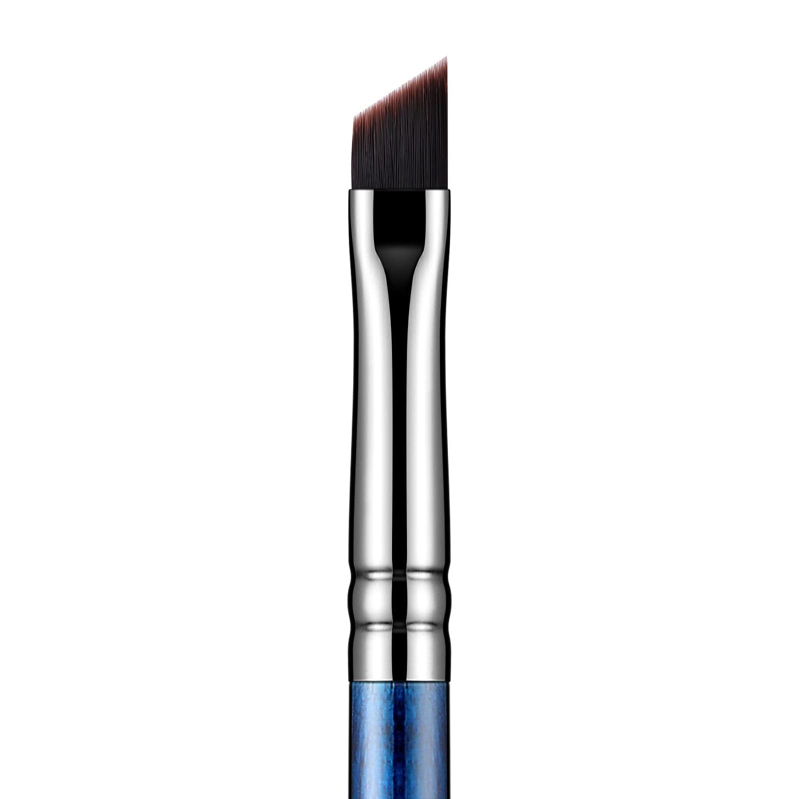 EIGSHOW Eyeliner Brush Fine Angled - PRO Precision Gel Eye Liner Makeup Brush -Ultra Thin Slanted Flat Angle - Premium Cruelty Free Synthetic Bristles (E835 Blue)