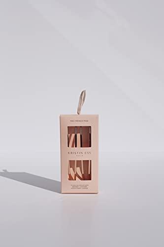 Kristin Ess Kristin Ess French Pin Set of 2 - U Shaped French Hair Pins for Buns, Chignons, Wedding Updo Hairstyles and Top Knots - Hair Styling Accessories for Women - Gold