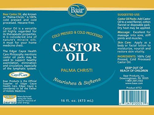 Baar Baar Cold-Pressed, Cold-Processed, Hexane Free Castor Oil, 16 Ounces
