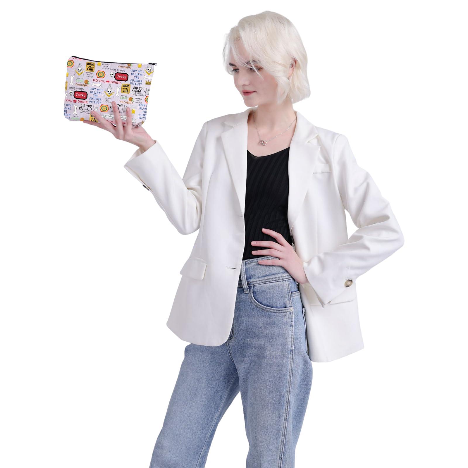 VAMSII VAMSII Bones TV Show Gift Bones Fans Gifts Bones TV Series Merchandise Zipper Pouch Makeup Bag (Cocky bag)