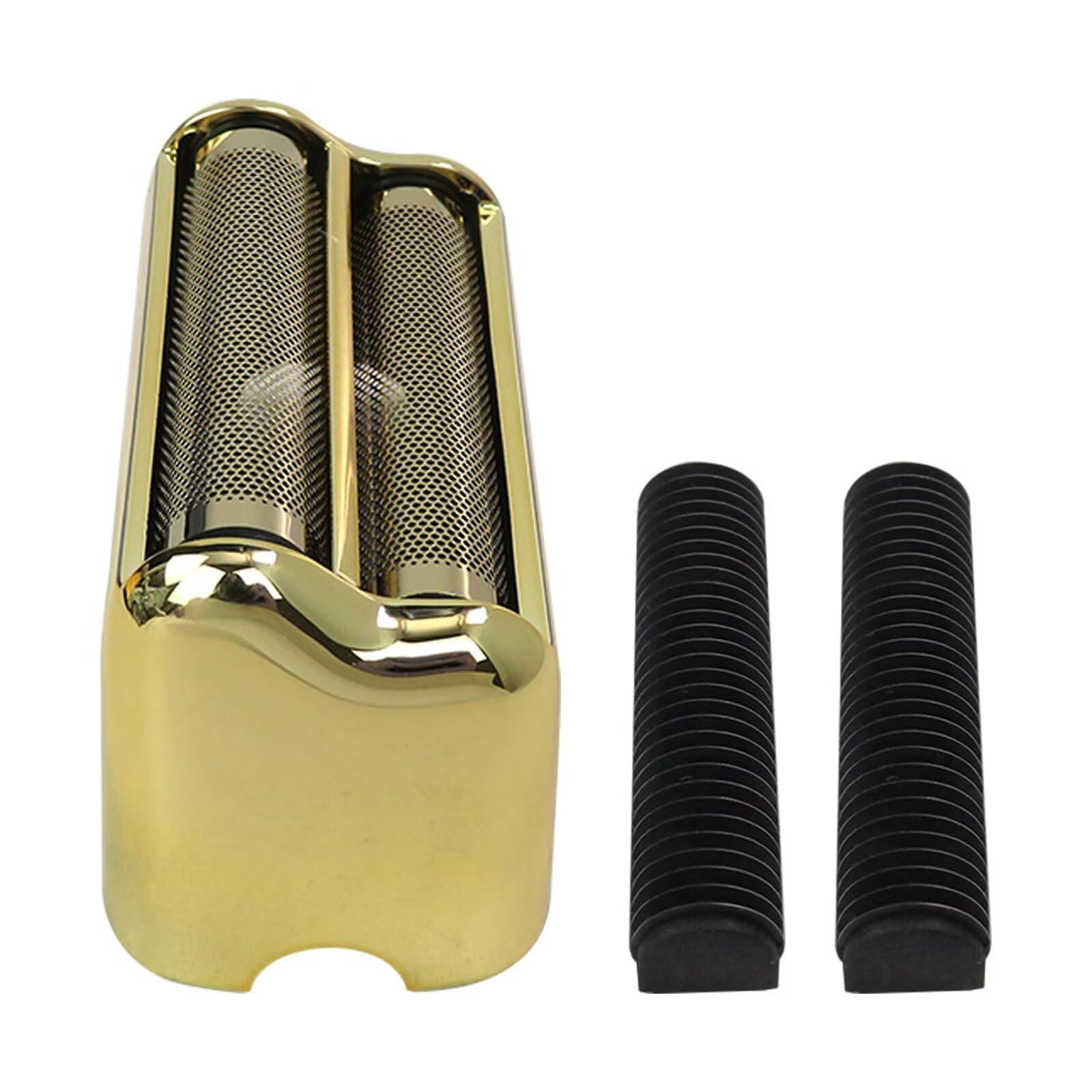 YTXXDEUS Replacement Foil and Cutter for Barberology Electric Shaver, Double Foil Shaver Replacement Head, Suitable for BaBylissPRO Barberology FXRF2G Electric Razors(Gold)