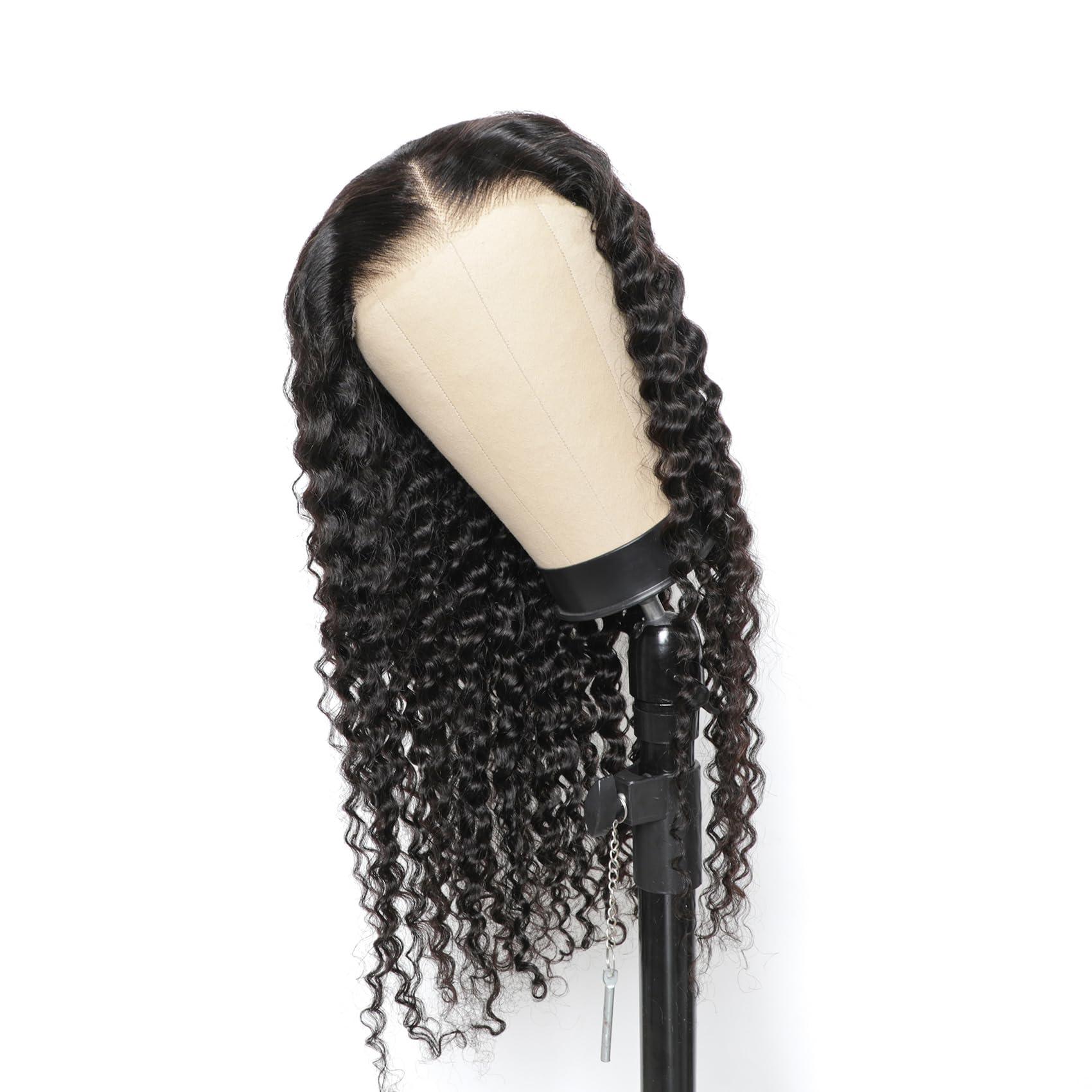 ISEE ISEE Hair Wear and Go Glueless Wig for Beginners Wigs Deep Wave Glueless Wigs Human Hair Pre Plucked New Upgraded No Glue 4x4 HD Lace Closure Wigs Human Hair for Black Women with Baby Hair 24 Inch