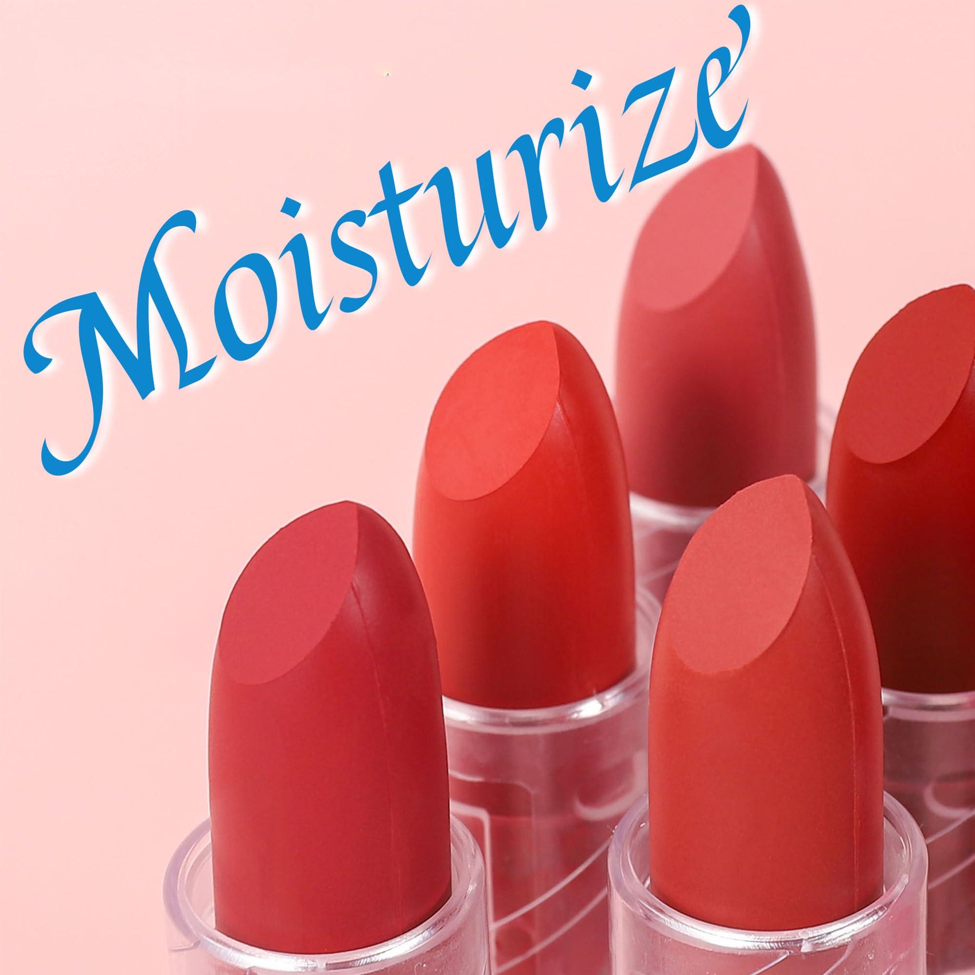 DLZZRS DLZZRS Flower Matte Lipstick, Moisturize Long Lasting Lock in Color Velvet Matte Lipstick, Waterproof Non-Stick Cup Premium Matte Lipstick for Women Girls(#09)