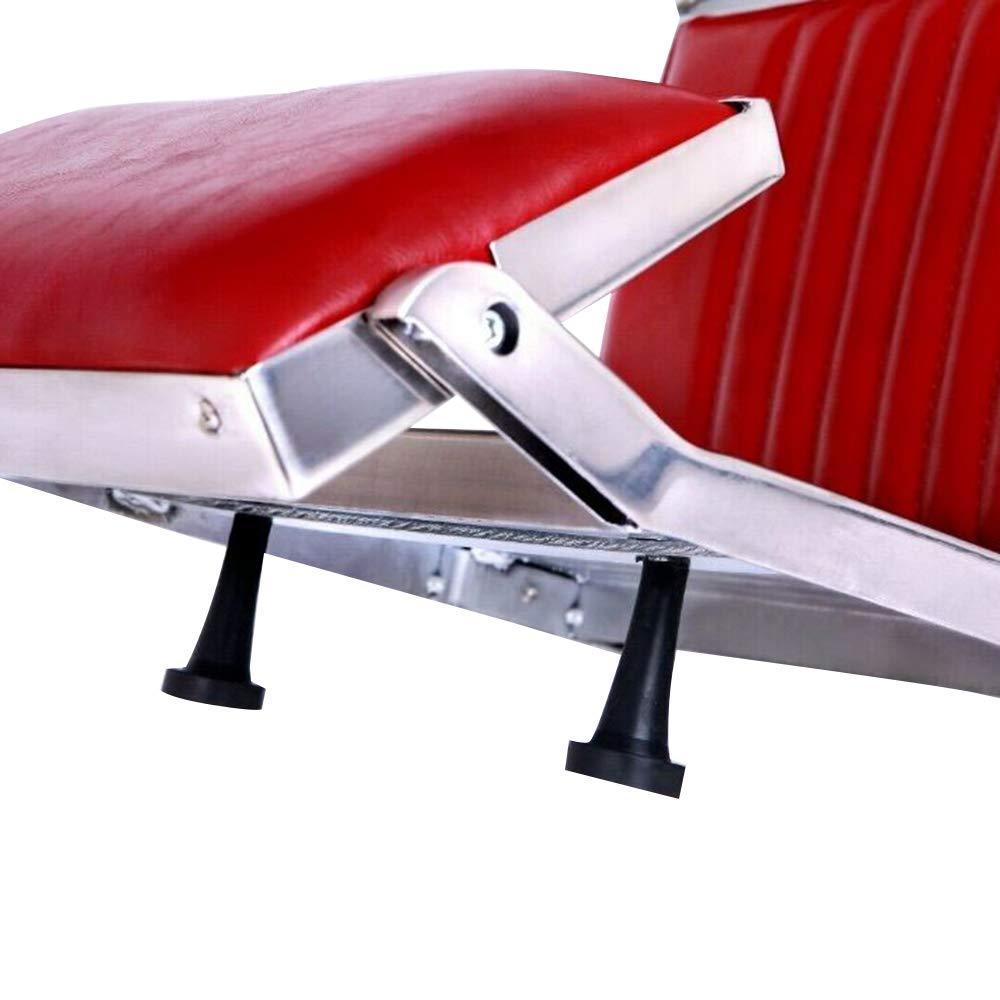 Thxbyebye Red Reclining Barber Chairs Heavy Duty Reclining Barber Chair Salon Styling Beauty Spa Chair, Salon Furniture Spa Shampoo Equipment Hydraulic Hair Chair for Barber Shop Barber Salon Seat Spa Equipment