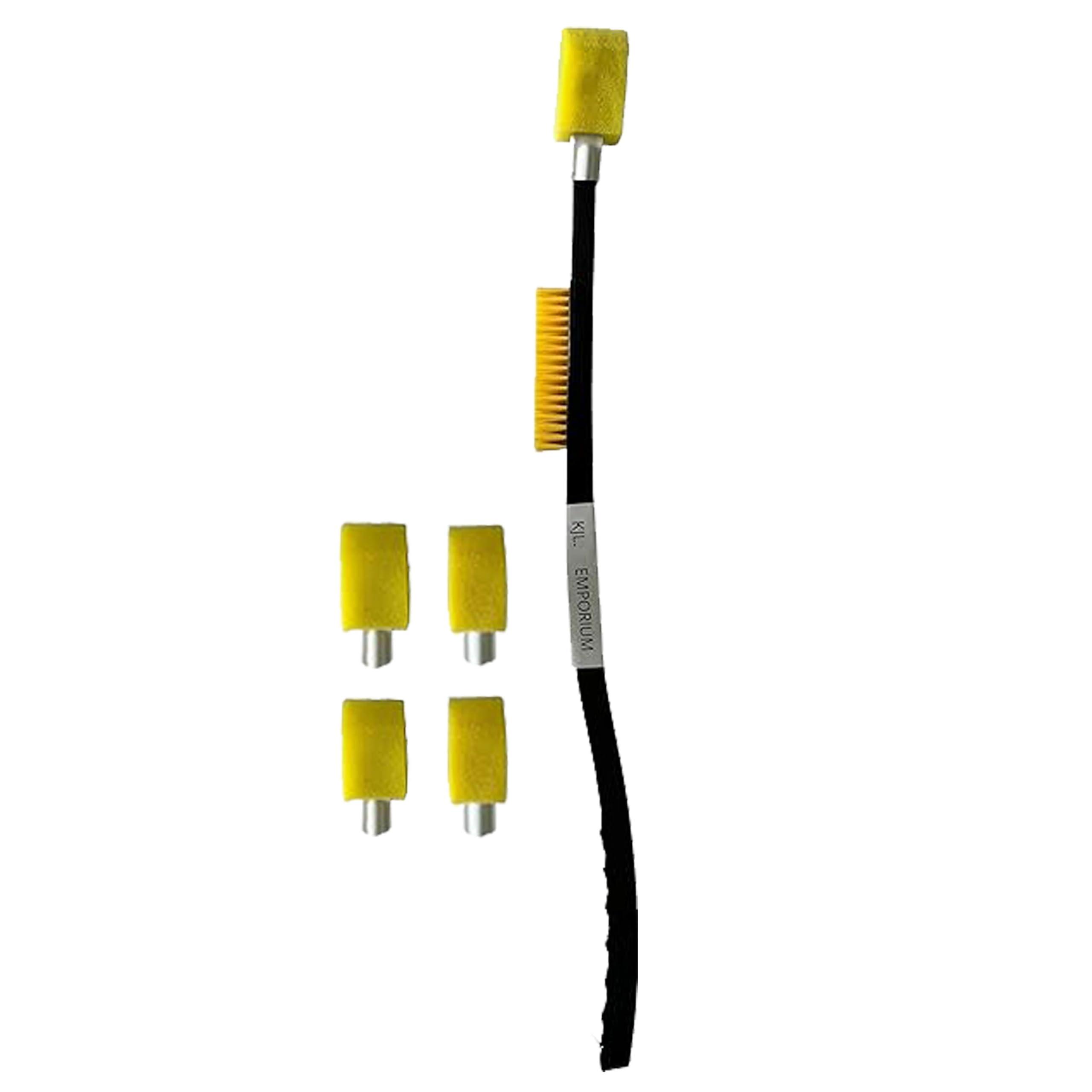 KJL Emporium KJL Emporium-Foot Brush with Long Handle for Shower-Toe Brush Cleaner and Scrubber with 4 Sponge Replacements-Foot Brush,Foot Scrubber Brush, Foot & Toe Brush with a Long Handle for Shower